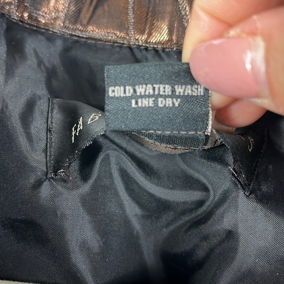 Donna Salyer's Fabulous Furs metallic croc textured light jacket Sz L - Picture 10 of 10